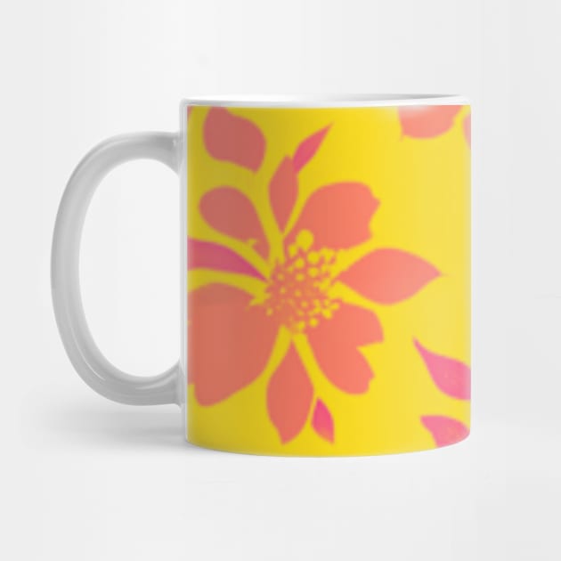 Trendy Yellow Floral Pattern | Vibrant Nature Design by IDesign23